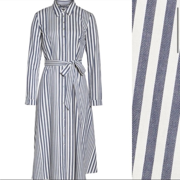 Felicity & Coco Rachel Striped Shirtdress Size Small - Picture 4 of 7